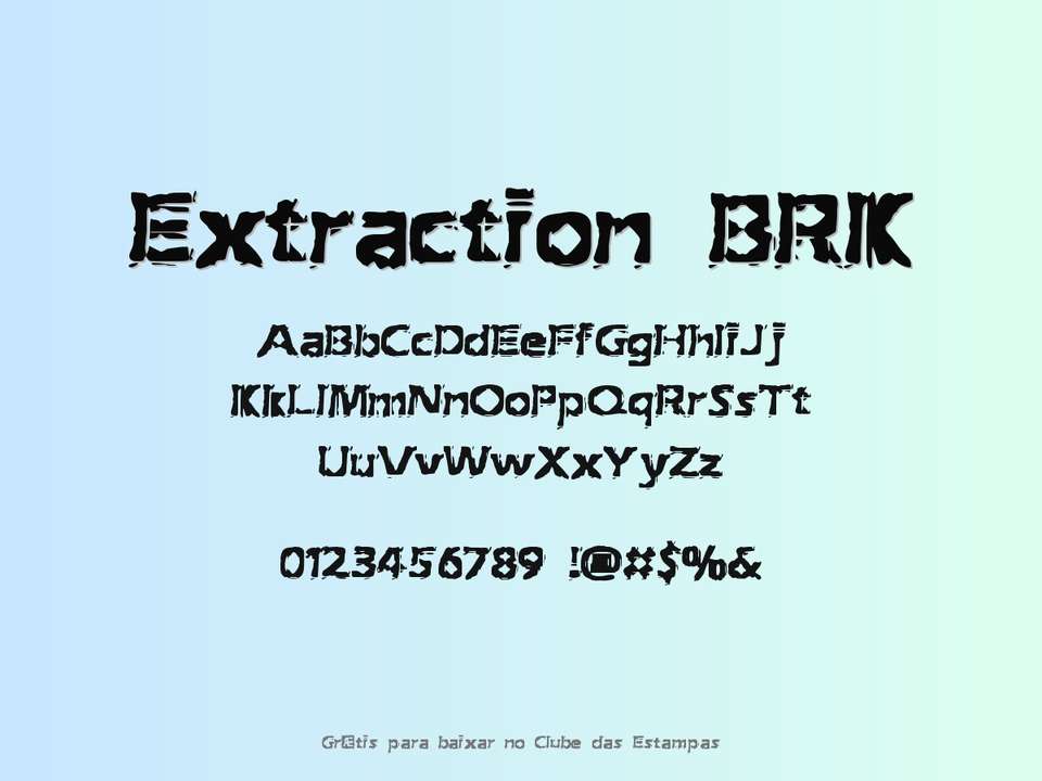 Fonte Extraction Brk Grátis Para Baixar