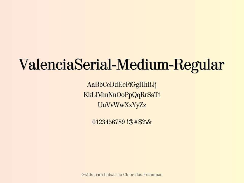 Fonte Valenciaserial Medium Regular Grátis Para Baixar