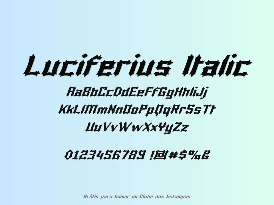 Fonte Luciferius Italic Grátis Para Baixar