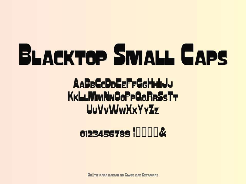 Fonte Blacktop Small Caps Grátis Para Baixar