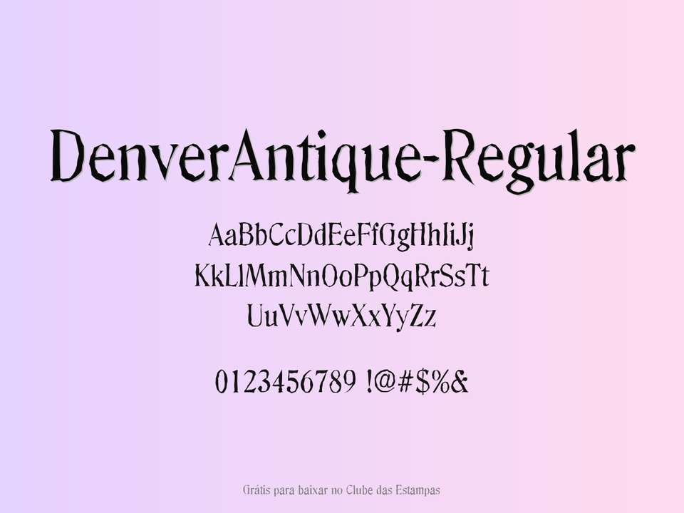 Fonte Denverantique Regular Grátis Para Baixar