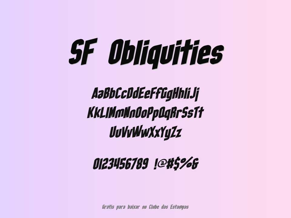 Fonte Sf Obliquities Grátis Para Baixar