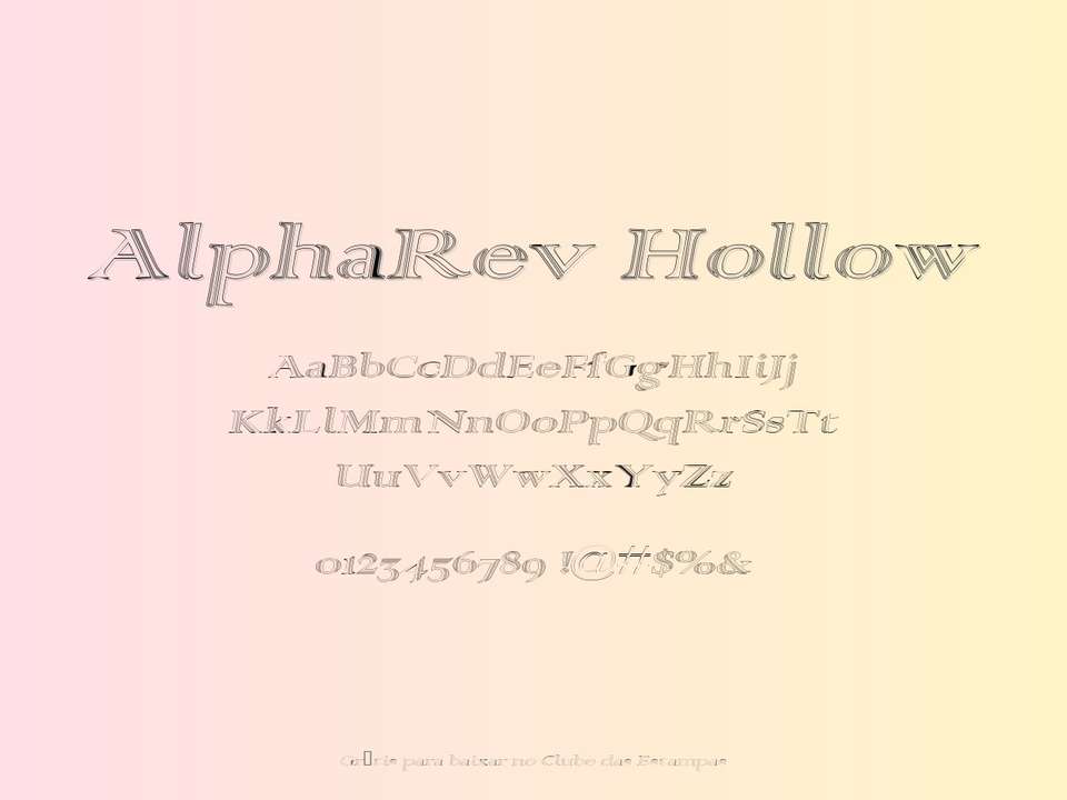 Fonte Alpharev Hollow Grátis Para Baixar