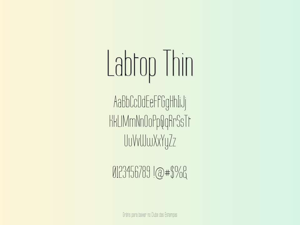 Fonte Labtop Thin Grátis Para Baixar