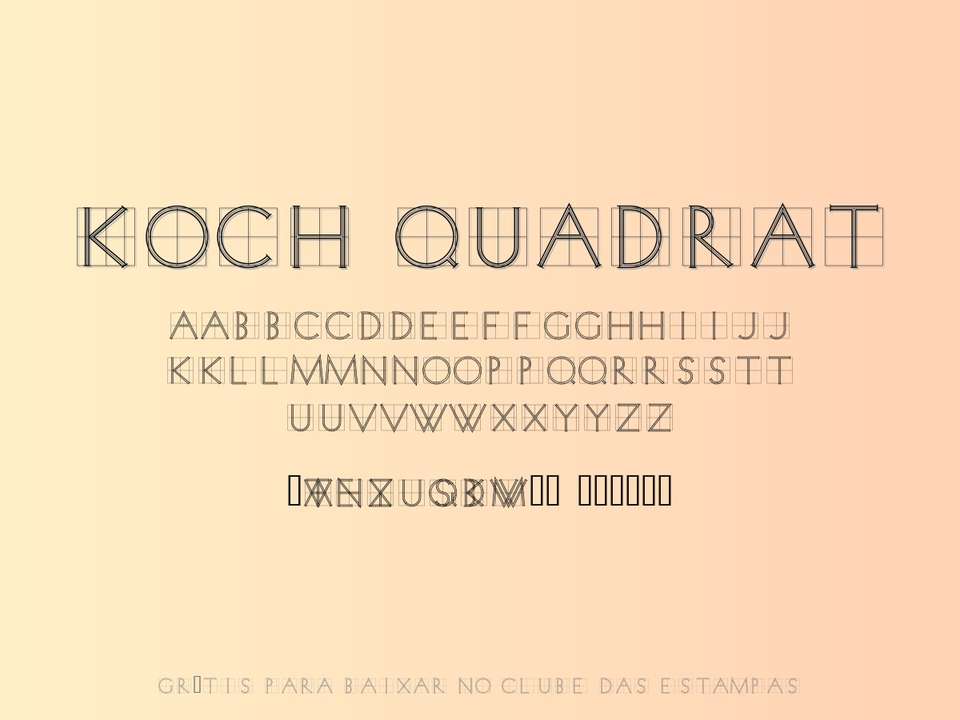 Fonte Koch Quadrat Grátis Para Baixar