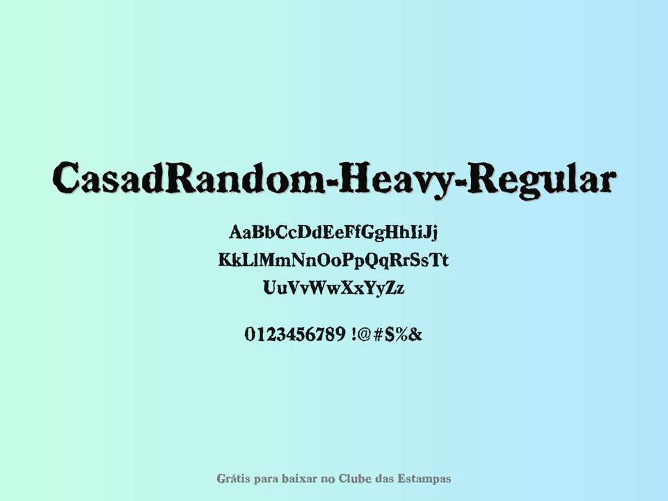 Fonte Casadrandom Heavy Regular Grátis Para Baixar