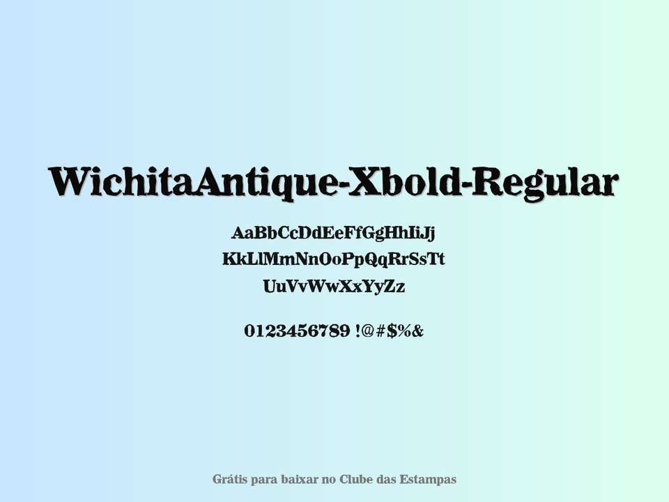 Fonte Wichitaantique Xbold Regular Grátis Para Baixar