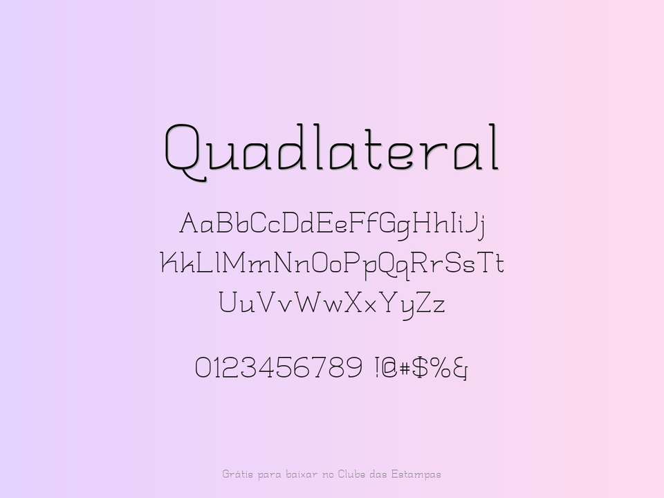 Fonte Quadlateral Grátis Para Baixar