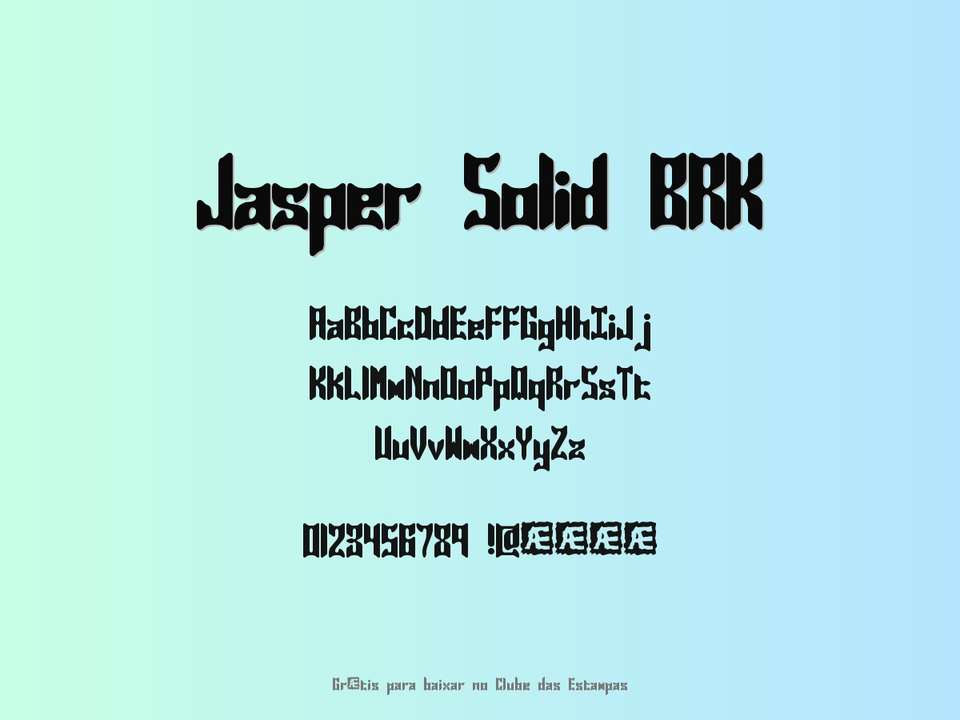 Fonte Jasper Solid Brk Grátis Para Baixar