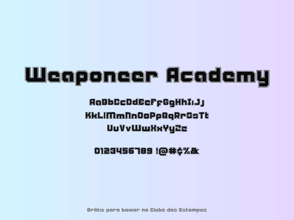 Fonte Weaponeer Academy Grátis Para Baixar