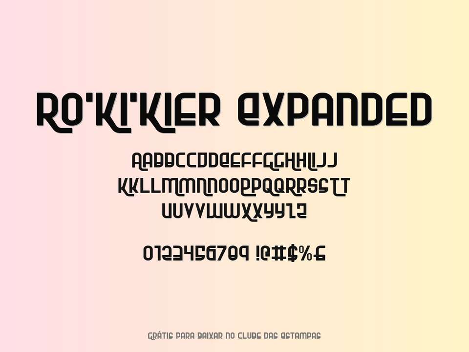 Fonte Ro'ki'kier Expanded Grátis Para Baixar
