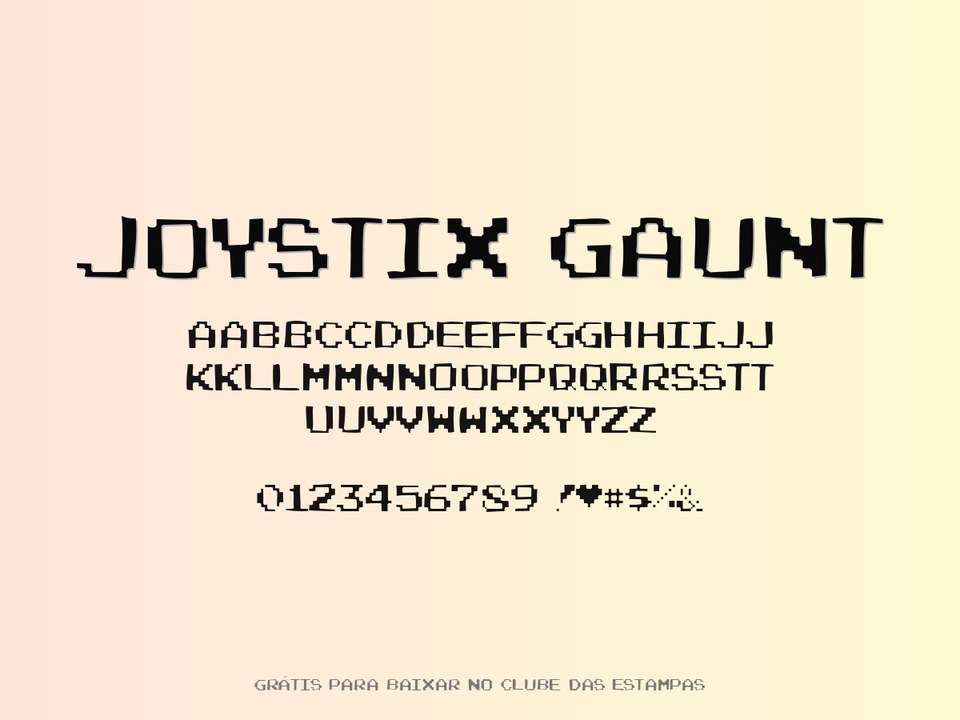 Fonte Joystix Gaunt Grátis Para Baixar