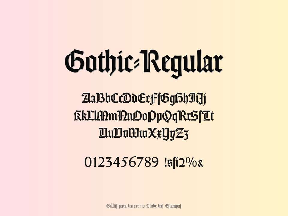 Fonte Gothic Regular Grátis Para Baixar