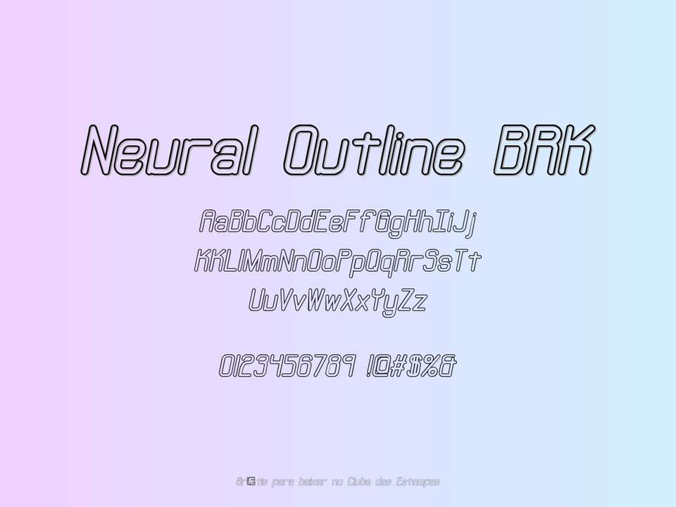 Fonte Neural Outline Brk Grátis Para Baixar