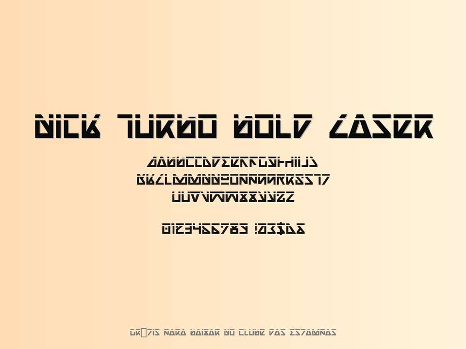 Fonte Nick Turbo Bold Laser Grátis Para Baixar