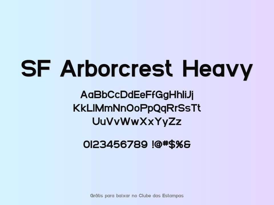 Fonte Sf Arborcrest Heavy Grátis Para Baixar