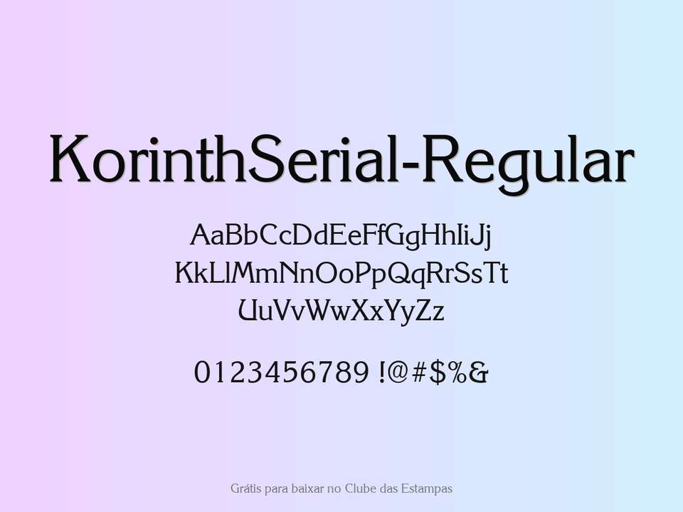 Fonte Korinthserial Regular Grátis Para Baixar