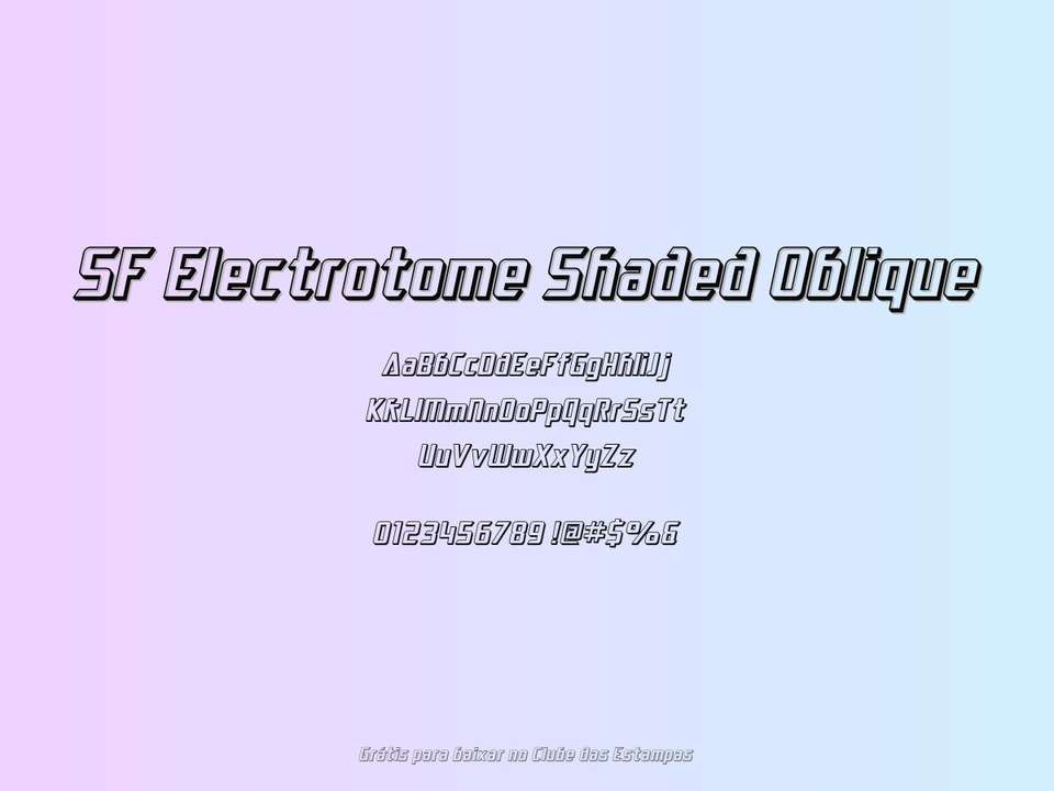 Fonte Sf Electrotome Shaded Oblique Grátis Para Baixar