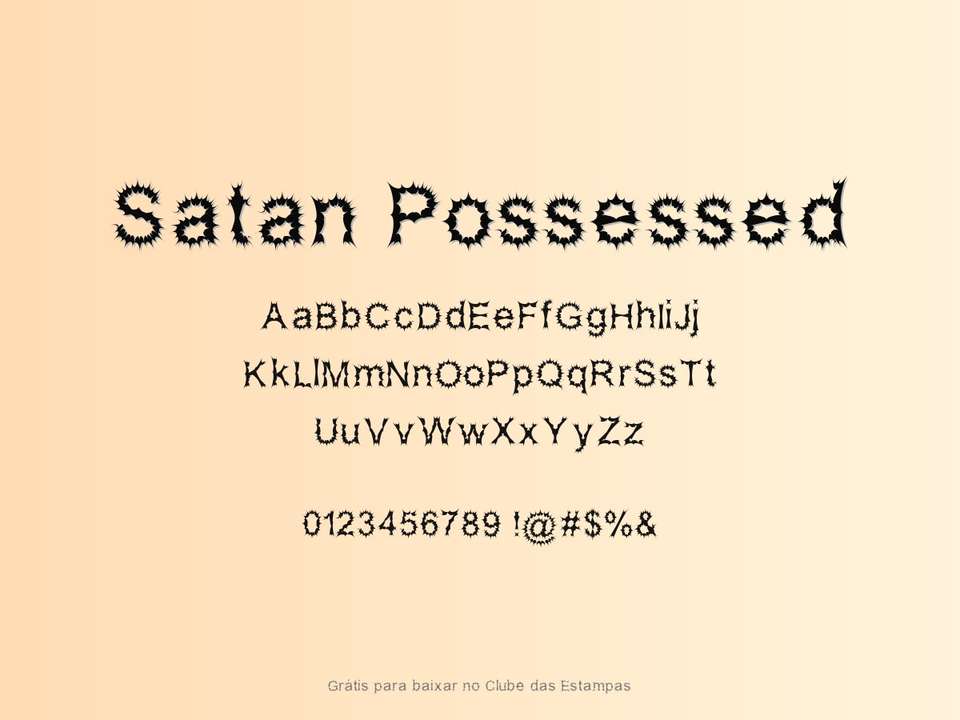 Fonte Satan Possessed Grátis Para Baixar