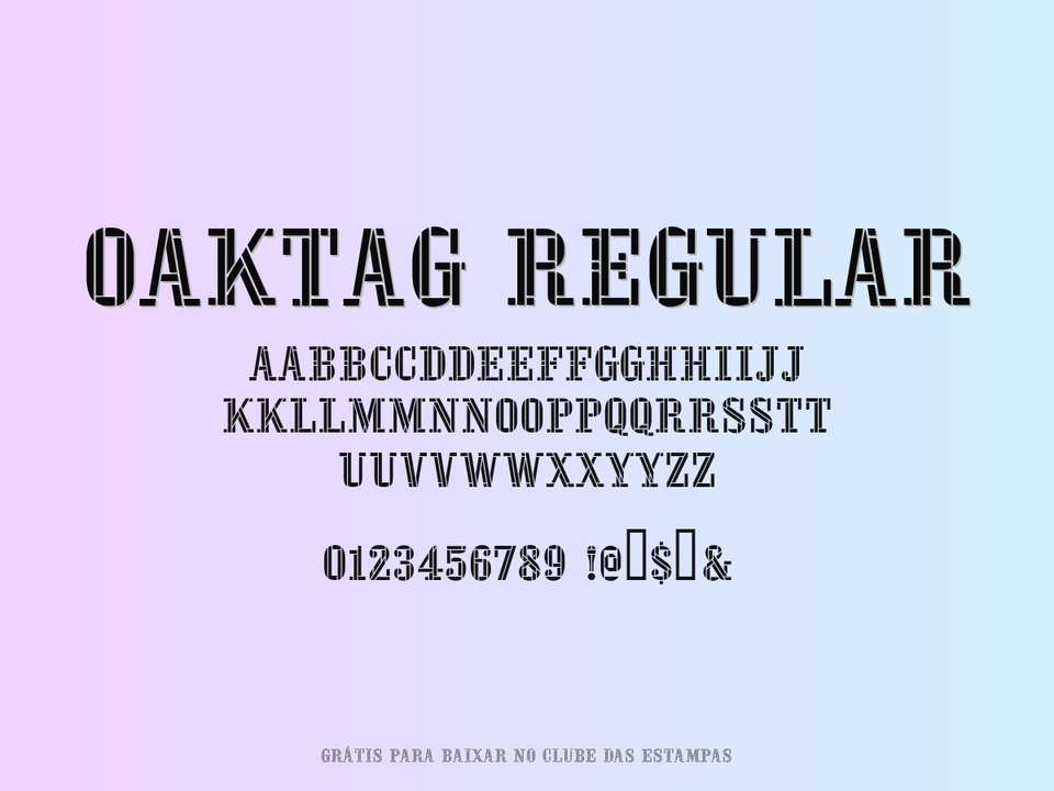 Fonte Oaktag Regular Grátis Para Baixar