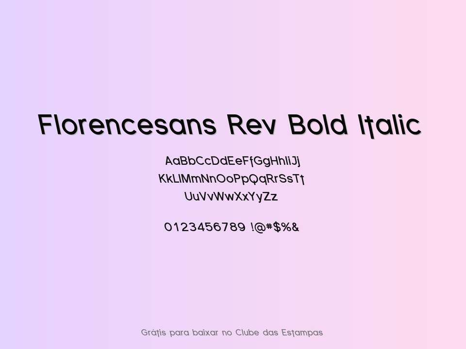 Fonte Florencesans Rev Bold Italic Grátis Para Baixar