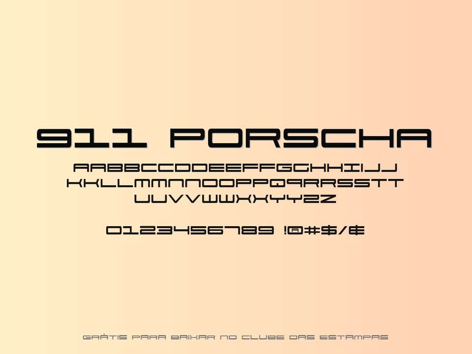 Fonte 911 Porscha Grátis Para Baixar