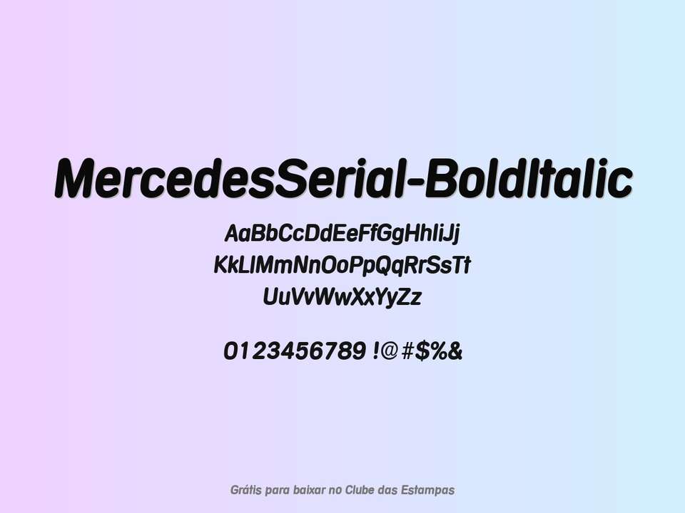 Fonte Mercedesserial Bolditalic Grátis Para Baixar