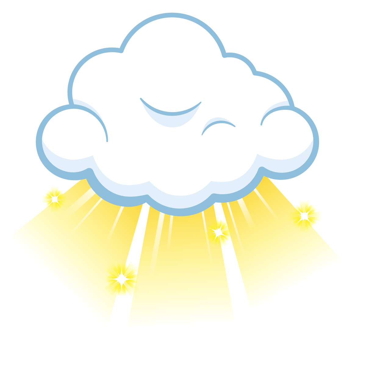 Nuvem Sorridente Com Raios De Sol Clima Png Grátis Para Baixar