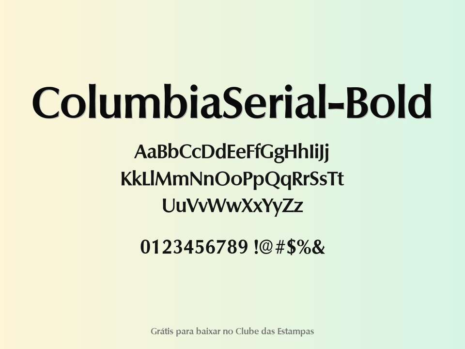 Fonte Columbiaserial Bold Grátis Para Baixar