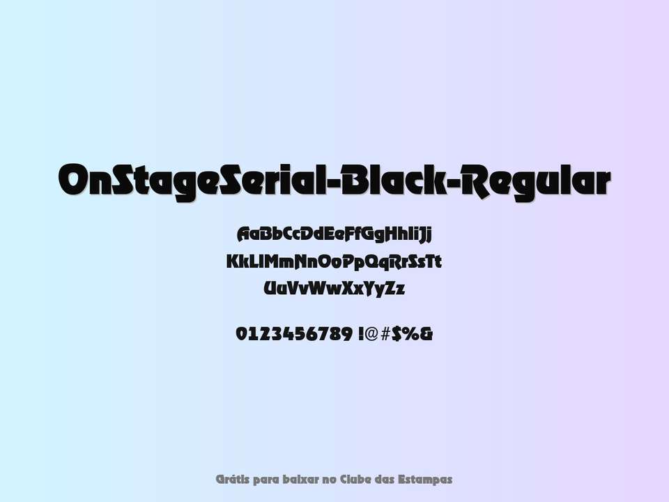 Fonte Onstageserial Black Regular Grátis Para Baixar