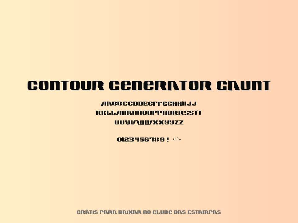 Fonte Contour Generator Gaunt Grátis Para Baixar