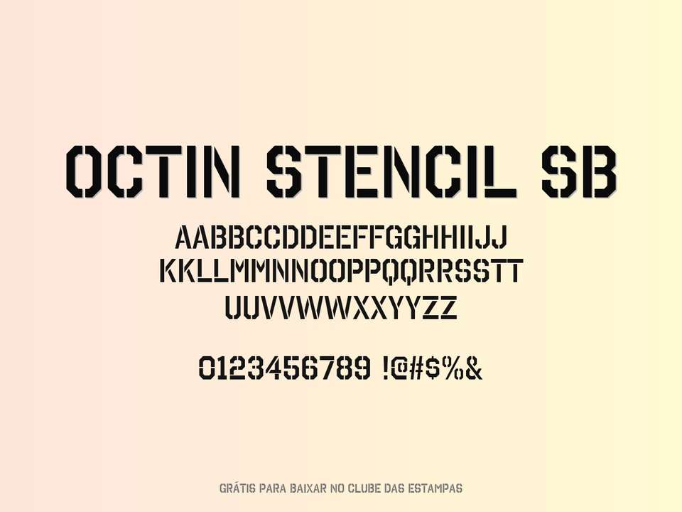 Fonte Octin Stencil Sb Grátis Para Baixar