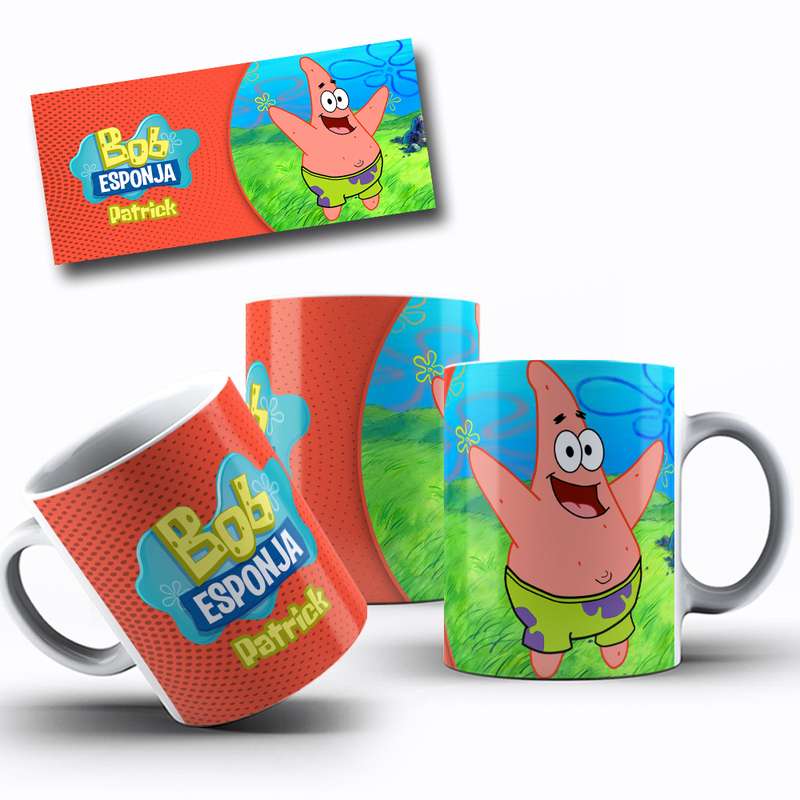 Arte Caneca Desenho Animado Bob Esponja (3)