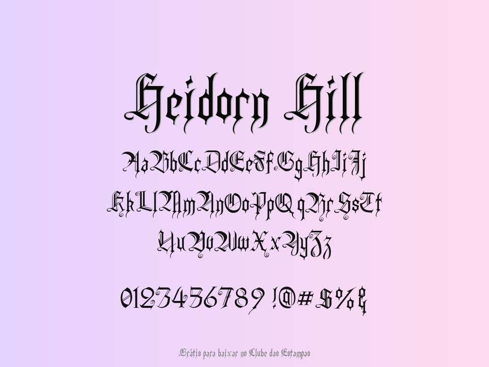 Fonte Heidorn Hill Grátis Para Baixar