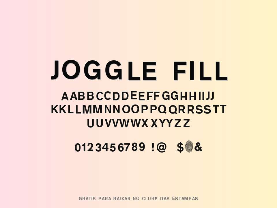 Fonte Joggle Fill Grátis Para Baixar
