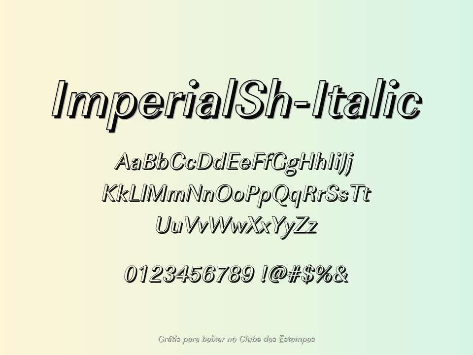 Fonte Imperialsh Italic Grátis Para Baixar