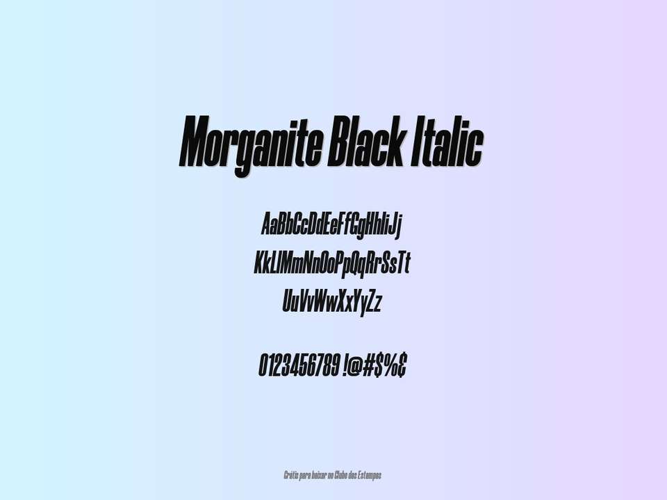 Fonte Morganite Black Italic Grátis Para Baixar