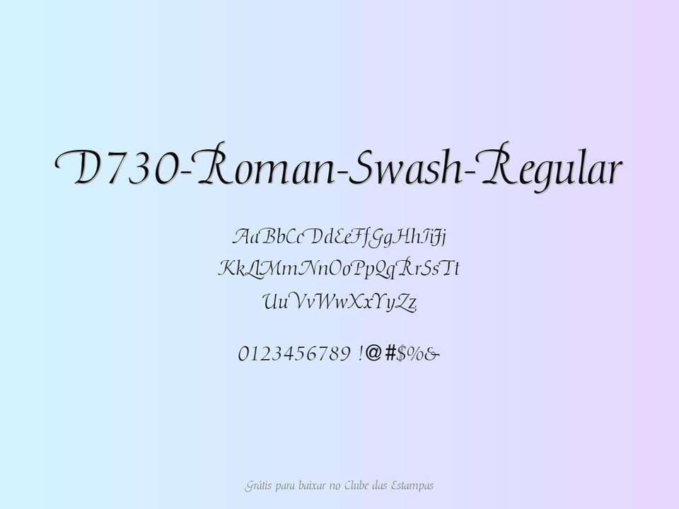Fonte D730 Roman Swash Regular Grátis Para Baixar