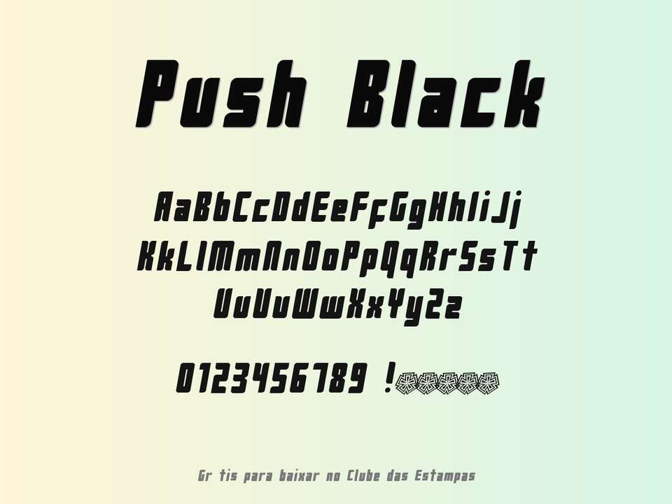 Fonte Push Black Grátis Para Baixar