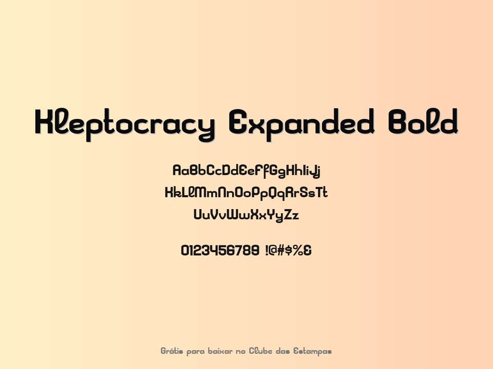 Fonte Kleptocracy Expanded Bold Grátis Para Baixar