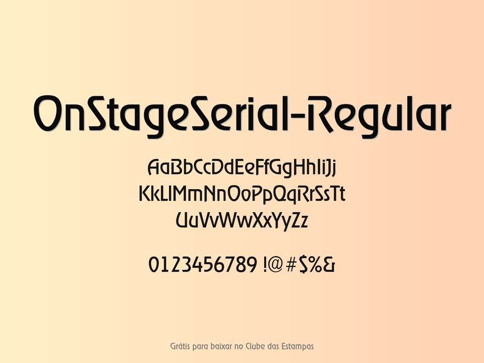 Fonte Onstageserial Regular Grátis Para Baixar