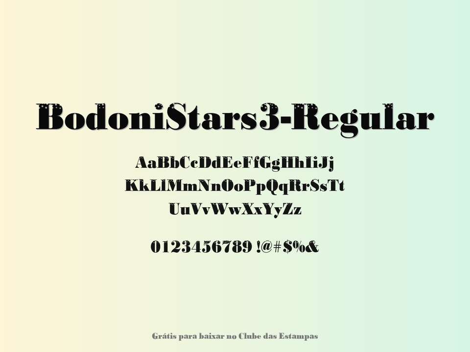 Fonte Bodonistars3 Regular Grátis Para Baixar