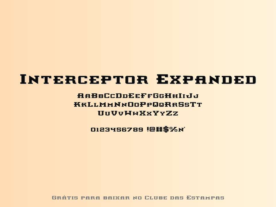 Fonte Interceptor Expanded Grátis Para Baixar