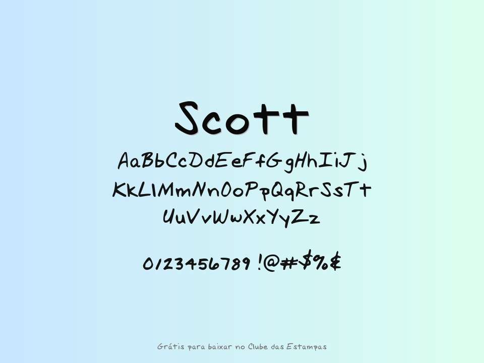 Fonte Scott Grátis Para Baixar