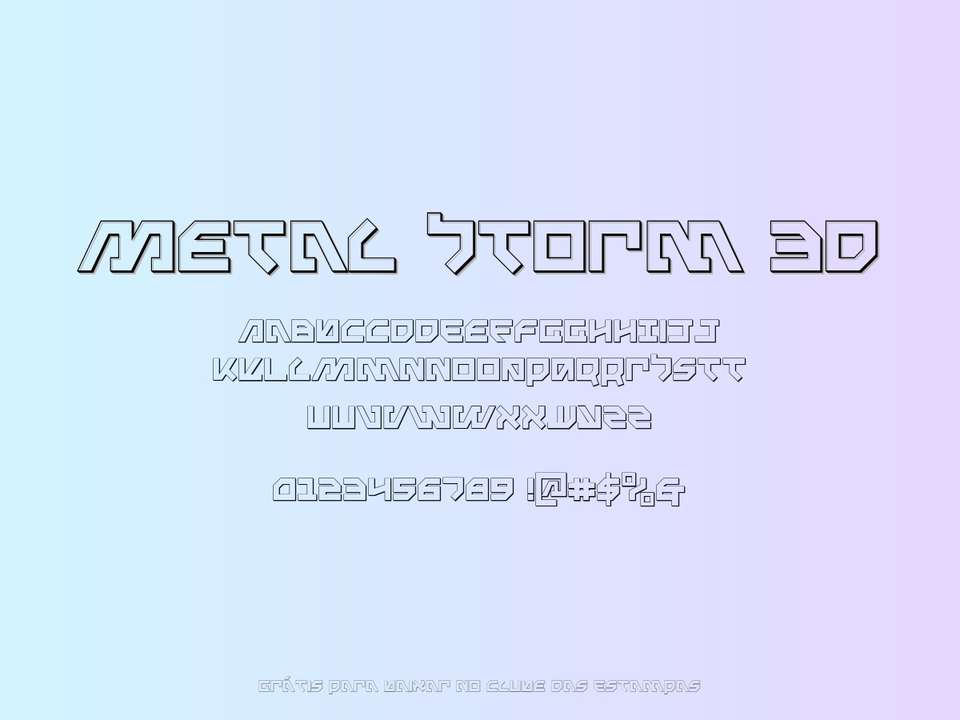 Fonte Metal Storm 3d Grátis Para Baixar