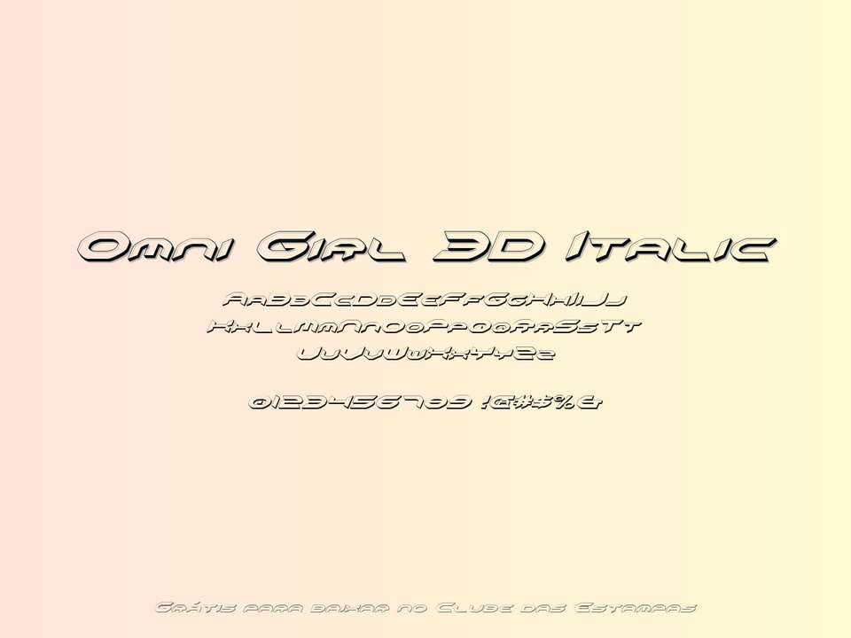 Fonte Omni Girl 3d Italic Grátis Para Baixar