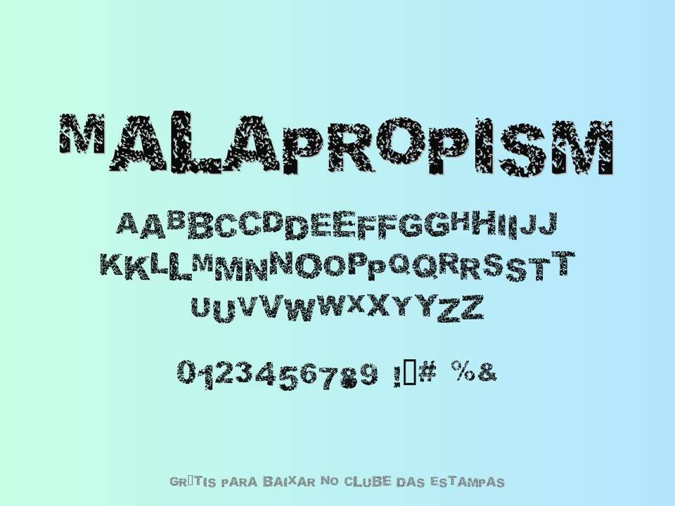 Fonte Malapropism Grátis Para Baixar