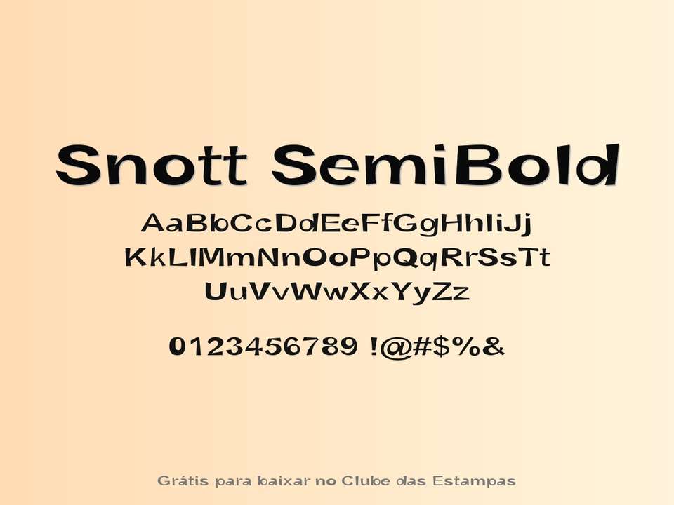 Fonte Snott Semibold Grátis Para Baixar