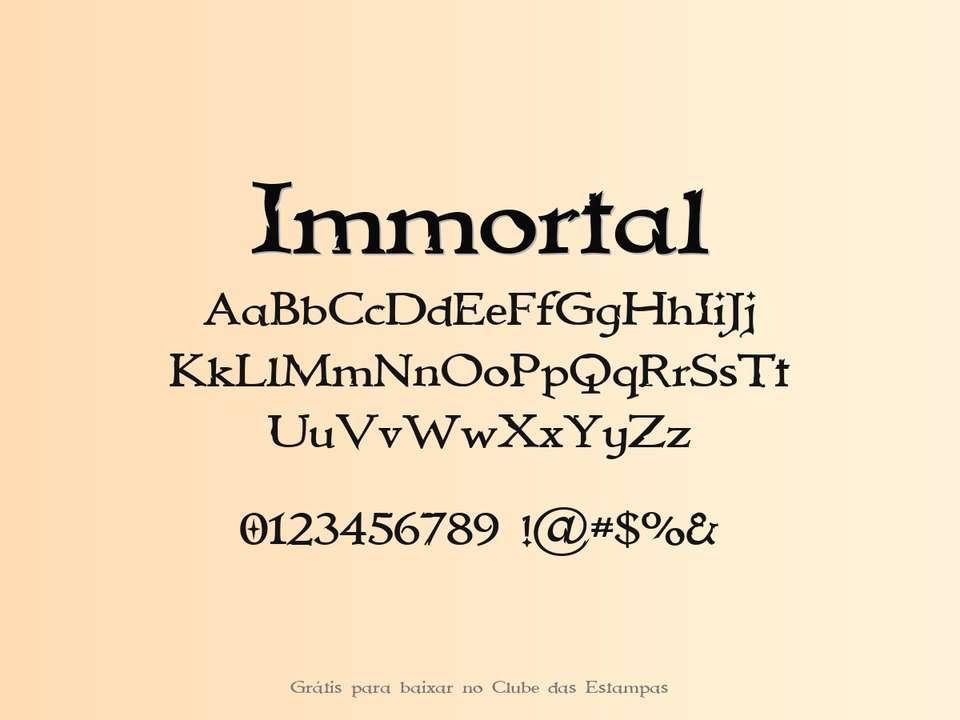 Fonte Immortal Grátis Para Baixar