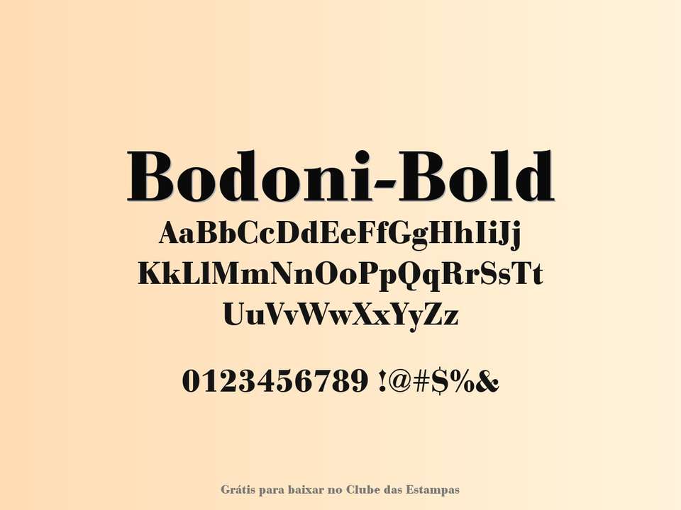 Fonte Bodoni Bold Grátis Para Baixar